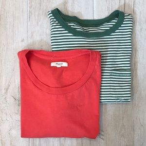 Madewell cropped t-shirts. Lot of 2